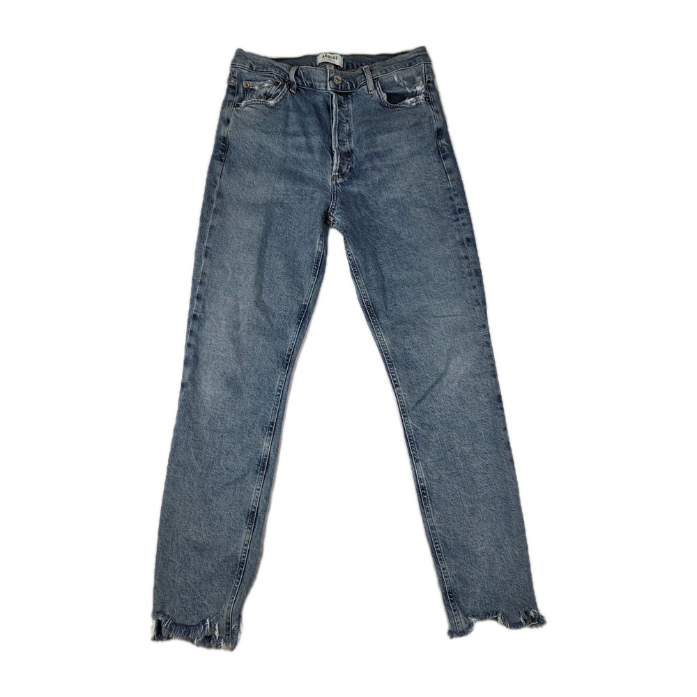 Agolde Jeans Womens Size 28 Nico High‎ Rise Slim Distressed Blue Denim Pants